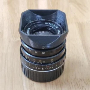 3D Print Plastic Square Lens Hood for MINOLTA M-ROKKOR 28mm 1:2.8 Lens - Picture 1 of 8