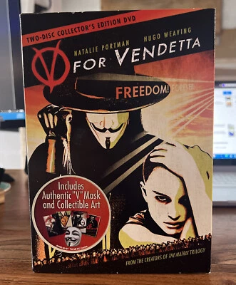 V for Vendetta: 2-Disc Collector's Edition (DVD) Complete w/ Mask & Cards - Image 1 of 4