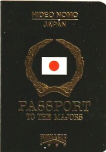 HIDEO NOMO; 1997 PINNACLE PASSPORT TO THE MAJORS # 21/25