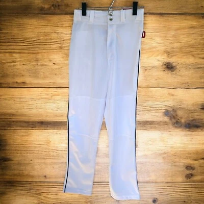 Pantalones blancos pequeños de béisbol Wilson Piped para hombre adulto azul marino Piping WTA4332 Foto 1 de 4