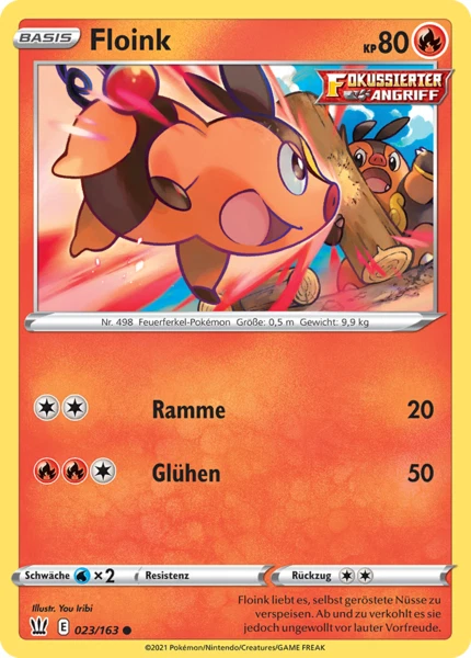 Pokemon TCG Karte - Floink 023/163 - Kampfstile - BST - Commen - Deutsch - Bild 1 von 1
