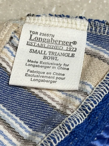 small triangle bowl liner longaberger basket cabana stripes Cover