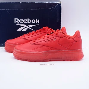 Size 6.5 Women's Reebok Club C Double Geo Platform Sneakers GZ6419 Instinct Red - Picture 1 of 10