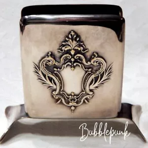 Vintage Faro Portugal Crown Hallmark Silverplate Napkin Letter Holder ~ B Estate - Picture 1 of 11