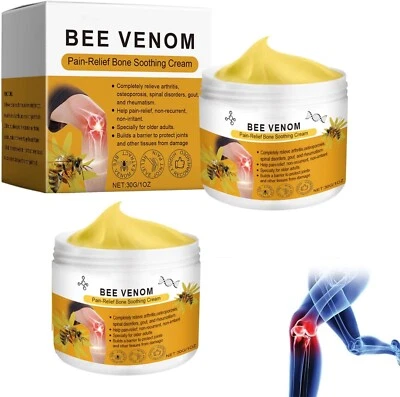 DEJIN 2Pcs Bee Venom Pain Relief Bone, Healing Cream Natural Therapy Gel with New Zeal