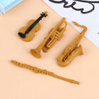 8Pcs Mini Musical Sax Guitar Violin French Horn Pvc Figurine Educational Toy Wy4