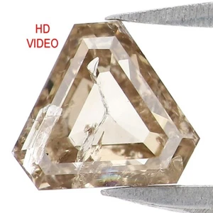 0.51 CT Natural Loose Antique Shape Diamond 6.75 MM Brown Color Diamond NQ7009 - Picture 1 of 8