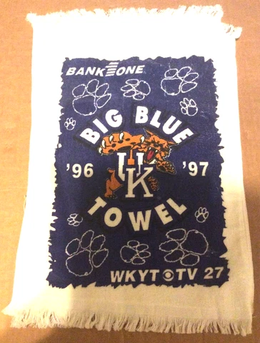 1996-97 Kentucky Wildcats Big Blue Towel Bank One WKYT-TV B7 Cover