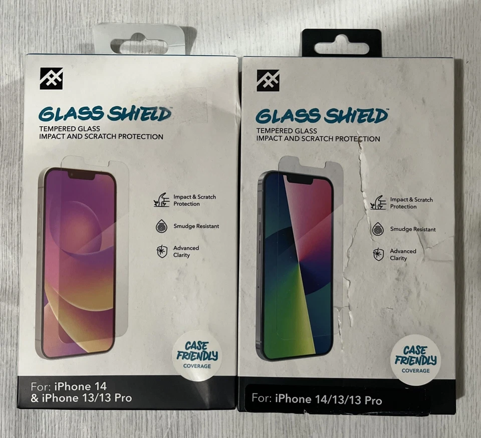 2-Pack Zagg iFrogz Glass Shield Screen Protector for Apple iPhone 14/13/13 Pro - Image 1 of 1
