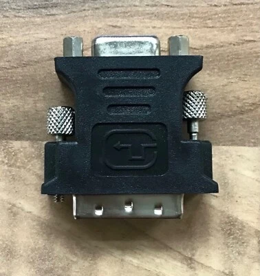 REV. A ADAPTER - DVI TO VGA (BLACK) 24+5 Male to VGA 15 Pin Female Adapter - NEW - Image 1 of 4
