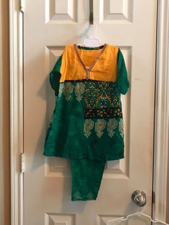 Indian Pakistani Girls  Toddler 2 PC Lawn /  Cotton Kameez Trouser Suits - Image 1 of 1
