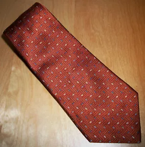 Jones New York Orange & Blue Men's Silk Neck Tie 59" Long x 3.9" Wide (D561) - Picture 1 of 4