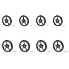 8x Bike Easy Wheels Folding Replacement for Brompton Modified Parts Black
