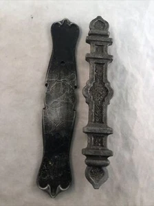 1 Vintage 6 3/4” Gothic Metal Dresser Cabinet Drawer Pull Handle Back Plate 9588 - Picture 1 of 9