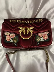 LA FESTIN bag Designer Red Velvet Elegant Purse Crossbody Luxury Handbag - Picture 1 of 5