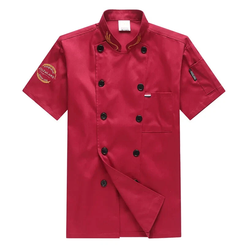 Catering Chef Work Clothes Men's Short-sleeved Summer Clothes Hotel Chef Clothes - Image 1 of 4