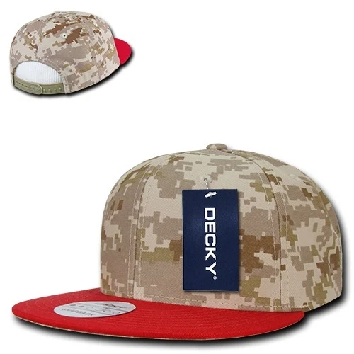 Gorra de béisbol roja/desierta digital camuflada DDG camuflaje billete plano Snapback Foto 1 de 1