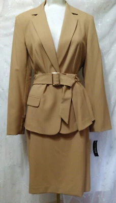 Nuevo TRAJE Blazer/Chaqueta y Falda Colección JOHN MEYER Talla 10 Dos Piezas Tostado $260 Foto 1 de 4