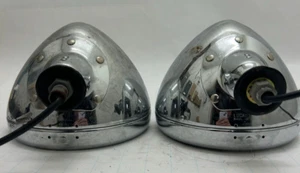 MG TD Chrome Headlamp Buckets (PAIR) 1950-1953, Lucas S700, NOS, UK MADE (SET-3) - Picture 1 of 8