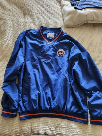 NY Mets  XL Pull Over Warm Up  Long Sleeve  NEW Cover