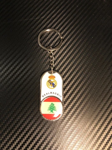 Real Madrid W/ Lebanese Flag KeyChain Cover