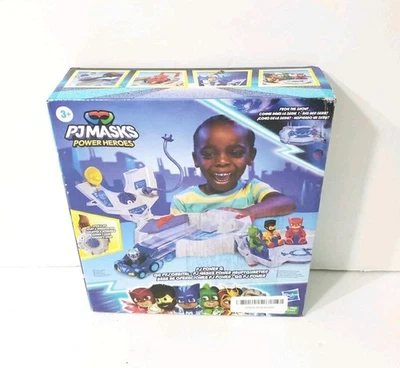 PJ Masks Power Heroes Power Q Juego Cuartel General Set con Coche y Figura Catboy  Foto 1 de 3