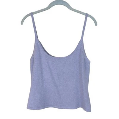 Camiseta sin mangas suéter de cachemir seda lavanda Victoria’s Secret mediana Foto 1 de 4