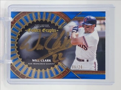 WILL CLARK 2023 TOPPS FIVE STAR GOLDEN GRAPHS BLUE AUTO /20 Q0902 - Image 1 of 2