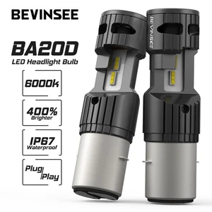 Par de bombillas LED BA20D S2 6000K 50W para KTM 200 250 EXC Racing 1998-2005 - Imagen 1 de 10