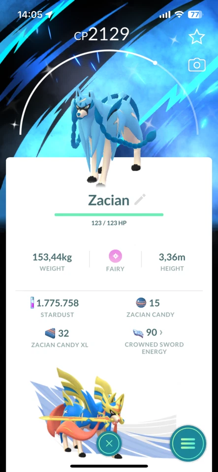 Pokémon Go | Shiny Zacian - Zamazenta ✨ Special Background - Image 1 of 1