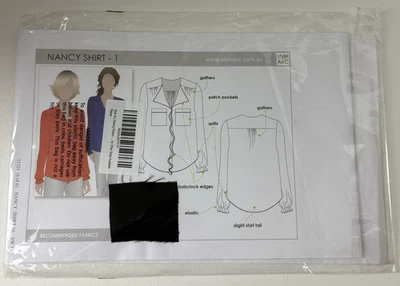 Style Arc Nancy Shirt Blouse Top Sewing Pattern Miss Size 16 UC FF NIP Not a PDF - Image 1 of 4