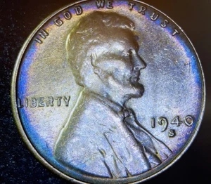 TONED 1940 S Lincoln Wheat Cent - RPM S/S DDO & DDR - Picture 1 of 6