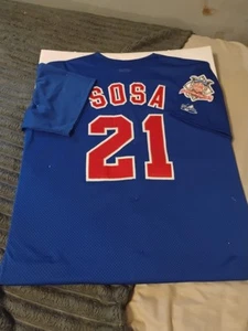 Vintage Majestic 90's Chicago Cubs Sammy Sosa #21 jersey Large Made in USA EUC - Picture 1 of 4