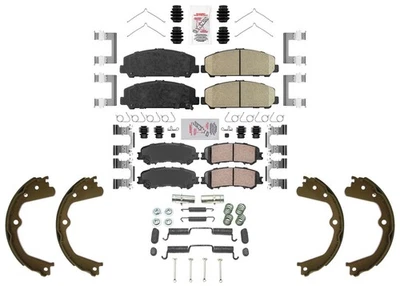 Front & Rear Disc Brake Pads Parking Brake Shoes Fits Nissan Titan 2017-2024 - Image 1 of 4