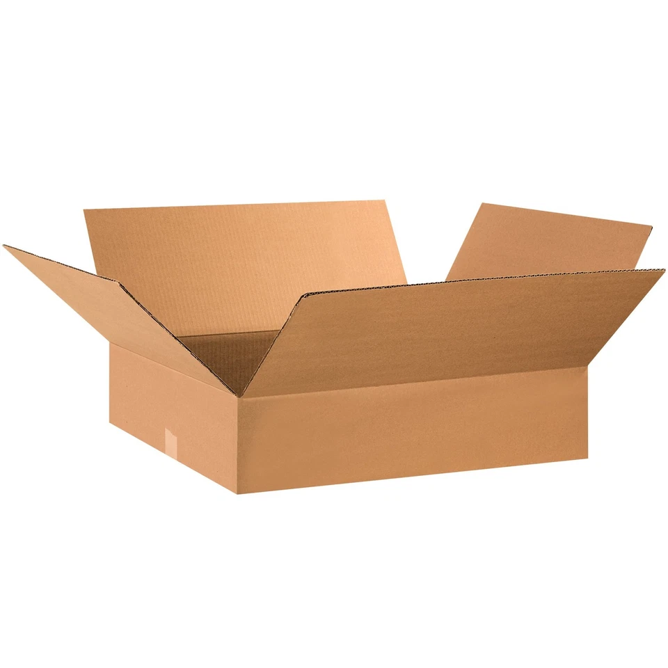 BOX USA B28175 Flat Corrugated Boxes, 28L x 17W 5H, Kraft (Pack of 15) - Image 1 of 3