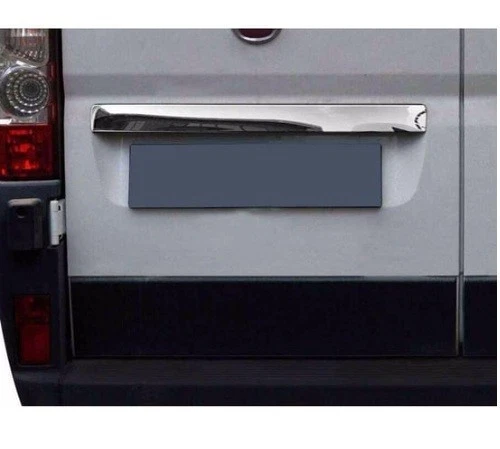 Tampa do porta traseira tampa do porta-malas acabamento cromado para Peugeot Boxer Van 2006+ - Imagem 1 de 4