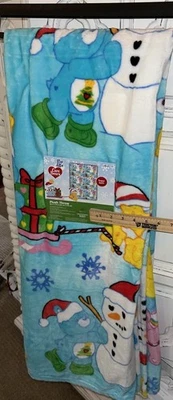 NEW Care Bears Christmas Blanket 2025 50"x70" Patrick Christmas Tree NWT Blue - Image 1 of 4