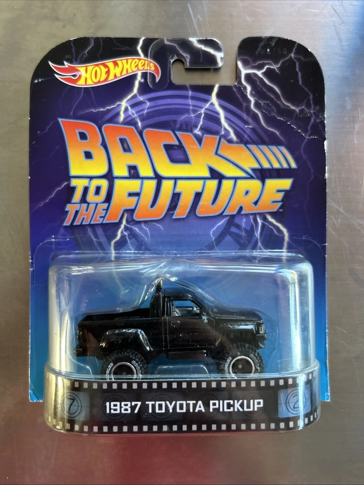 HOT WHEELS 2013 RETRO ENTERTAINMENT BACK TO THE FUTURE 1987 TOYOTA PICKUP TRUCK - Image 1 of 3