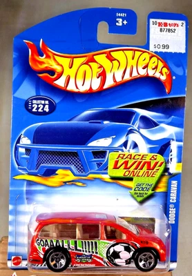 Dodge Caravan 2002 Hot Wheels Mainline/Collector #224 naranja con cromo 5 radios Foto 1 de 4