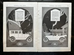 1918 Dixie Flyer Sedan & Touring Car 2 pg Print-Ad / Great Art - Picture 1 of 1