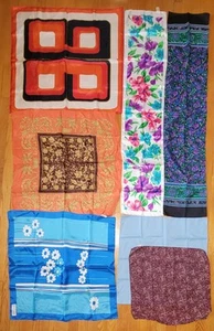 Vintage Scarf Lot Of 7 Japan Italy Korea USA - Picture 1 of 20