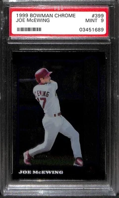 1999 BOWMAN CHROME #399 JOE McEWING PSA 9 Mint 03451689  - Image 1 of 3