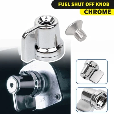 Motor Chrome Fuel Shut Off Knob For Honda Shadow Spirit/Phantom/RS/Aero/ACE 750 - Image 1 of 4