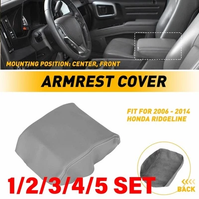 Protector de cubierta de reposabrazos de consola central gris para Honda Ridgeline 2006-2014 1-5SET Foto 1 de 4