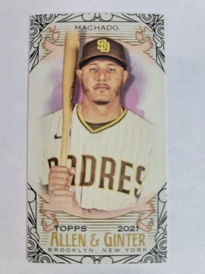 Manny Machado 2021 Topps Allen & Ginter Mini Black Border #6 San Diego Padres - Image 1 of 2