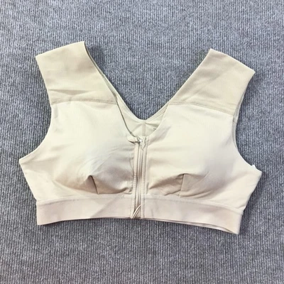 Tommie Copper Bra Womens XL Beige Zip Front Compression Copper Znergy Athletic - Image 1 of 4