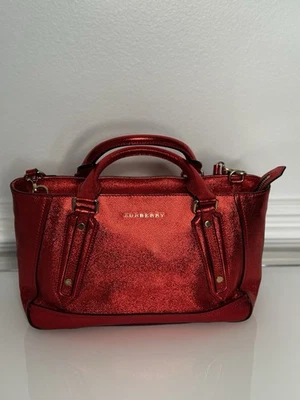 Burberry Metallic Red Somerford  Tote with Detachable Shoulder Strap - Изображение 1 из 4