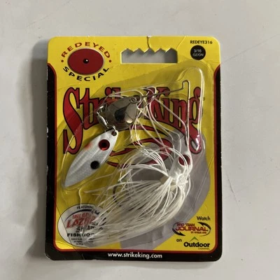 Strike King Bajo Ojo Rojo Especial Finura Spinnerbait 3/16 Ozholo Hoja Blanco Foto 1 de 2