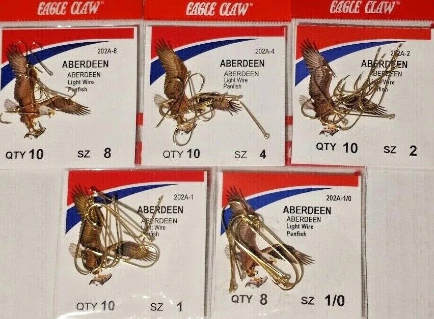 Ganchos Aberdeen Garra Águila 202A Tallas 8-6-4-2-1-1/0-2/0 Elige Bajo Fijo S/H Foto 1 de 1
