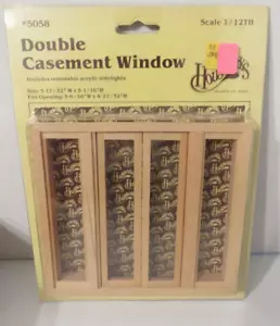 1:12 Houseworks Dollhouse Miniature Double Casement Window  #5058  NIP #42 - Picture 1 of 1